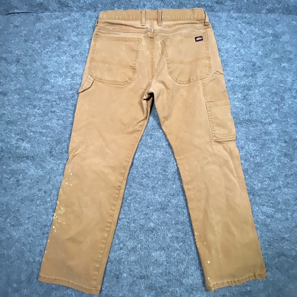 Dickies Mens Brown Duck Canvas Paint Splatter Carpenter Pants 32x30 EU1939RBD